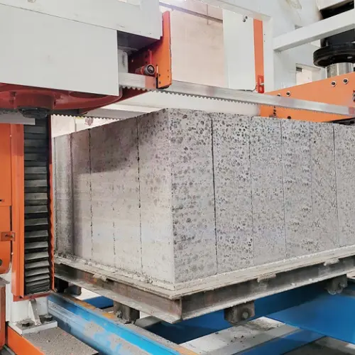 Dự án cải tiến kỹ thuật hệ thống cắt của dây chuyền sản xuất gạch block bằng hạt gốm tại khách hàng ở Chiết Giang
